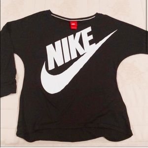 NWOT Nike Black Logo Long Sleeve Shirt, Size Small